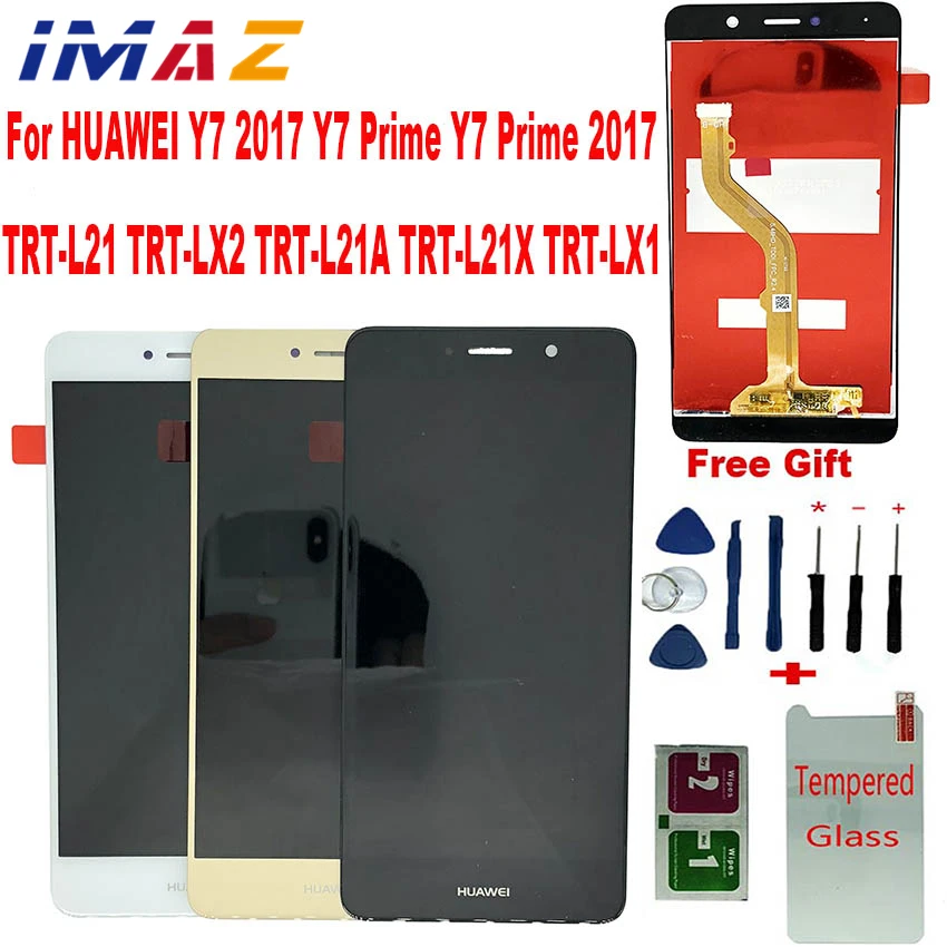 

IMAZ 5.5" LCD For Huawei Y7 2017 Y7 PRIME LCD Display Touch Screen Digitizer For Y7 prime 2017 Nova Lite+ TRT-LX1 TRT-L21 LCD