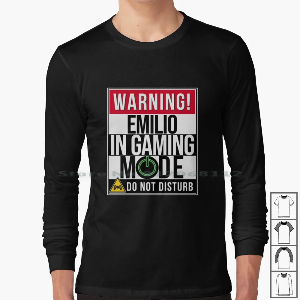 Warning In Gaming Mode-Funny Gamer Gift For Long Sleeve T Shirt Gamer Gamer Gaming Warning In Gaming Hello My Name Is Christmas