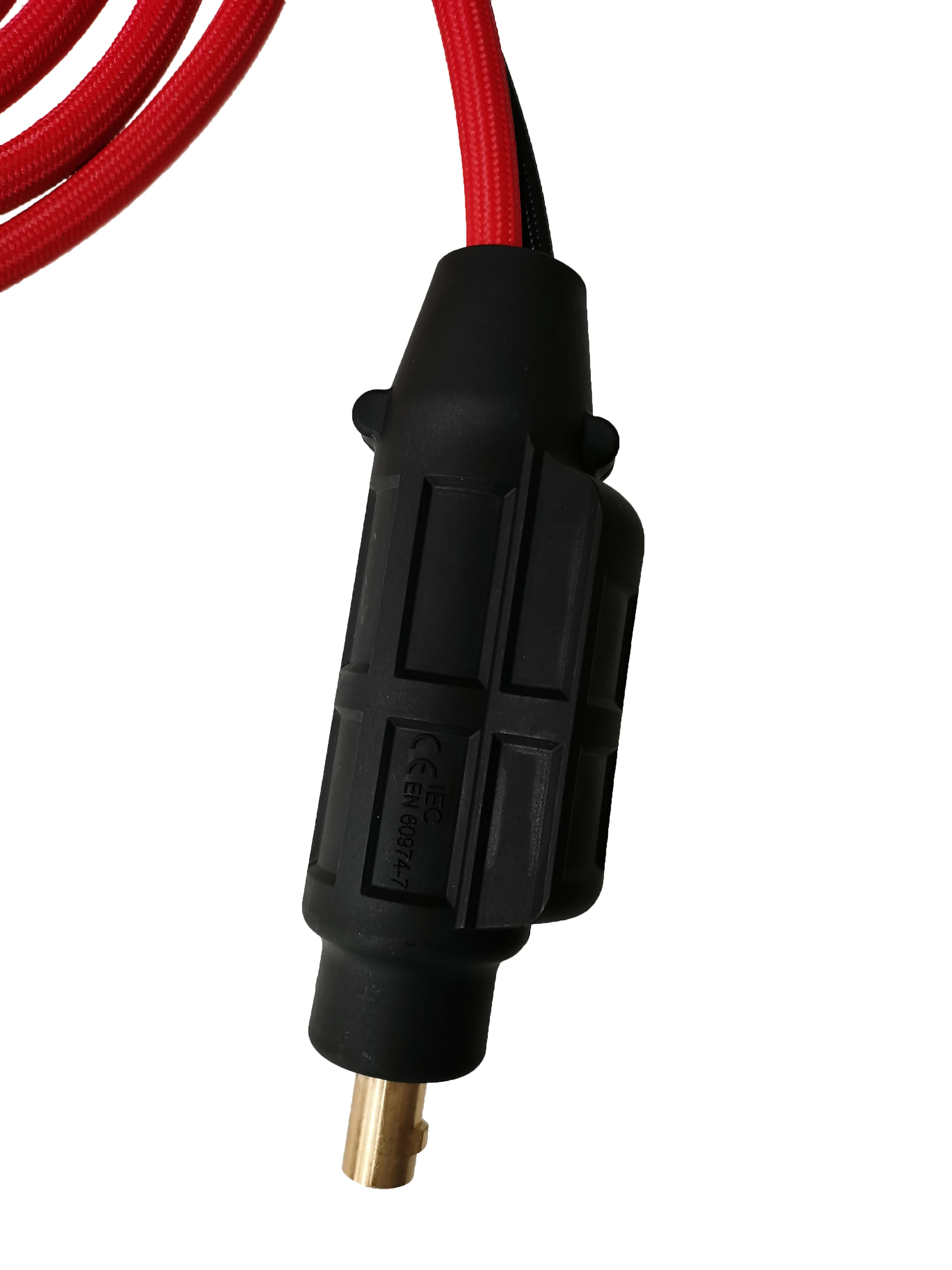 Imagem -03 - Mangueira Super Macia Vermelha Trançada Tocha de Soldagem Tig Refrigerada a ar Conector Completo Wp9f Wp9 Wp9v Wp9fv 4m Conector 35 a 70