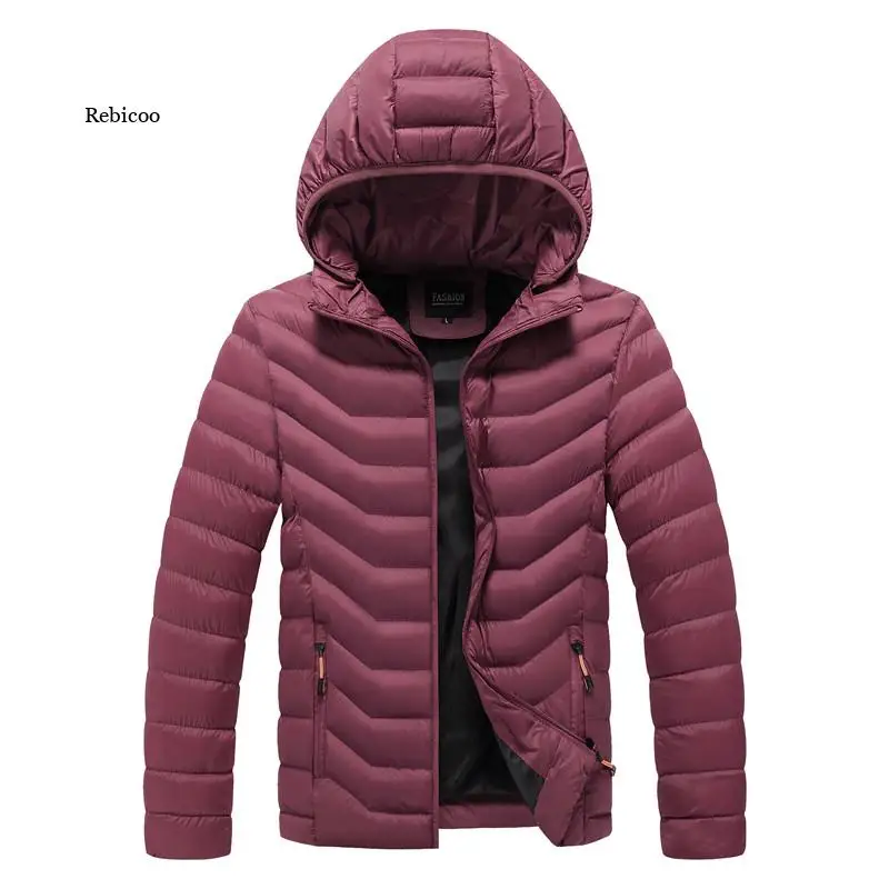 Männer Winter Warme Casual Jacke Parkas Herbst Mode Streetwear Männer Parkas Winddicht Starke Mit Kapuze Dünne Feste Mantel