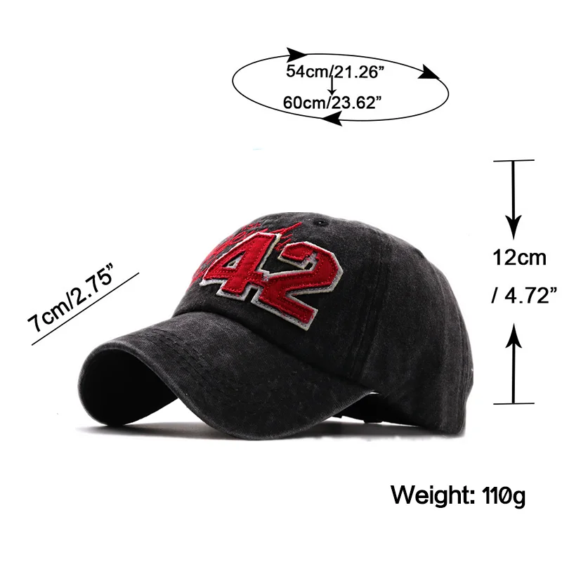 Simple Summer Fishing Baseball Cap for Women Snapback Hat Men Letter 42 Embroidery Bone Cap Gorras Casual Casquette Hat