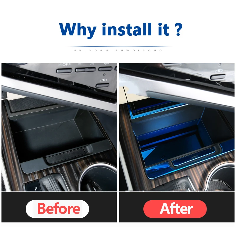 Car Central Control Storage Plate Panel Trim Cover for Toyota Camry 70 V70 Xv70 2018 2019 2020 2021 Trd Accessories Atuo