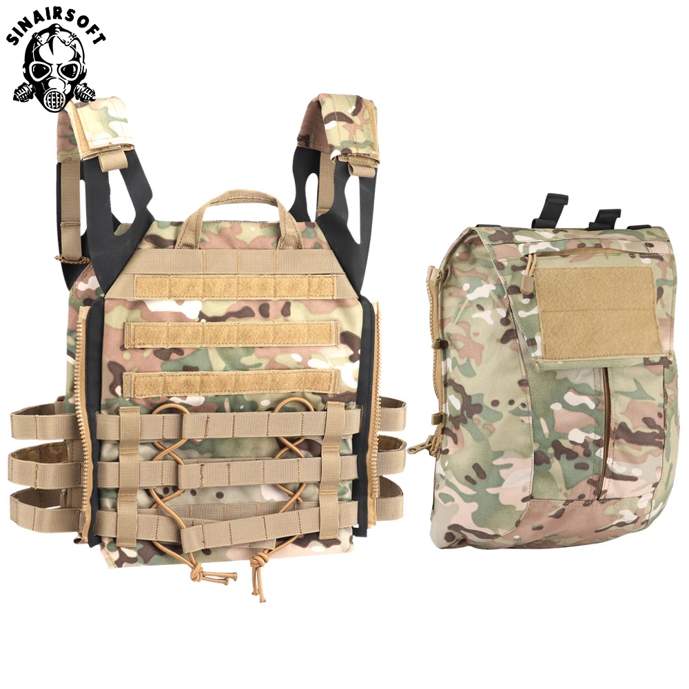 Imagem -06 - Sinairsoft-tactical Zip-on Painel Pack Molle Plate Carrier Mochila Bolsa de Caça para Avs Jpc 2.0 Cms Fedoss Vest Em7400