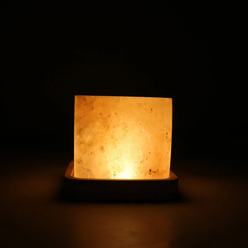 Himalayan Crystal Salt Lamp Creative Fashion Bedroom Study Decoration Table Lamp Rechargeable Push-type Atmosphere Night Light