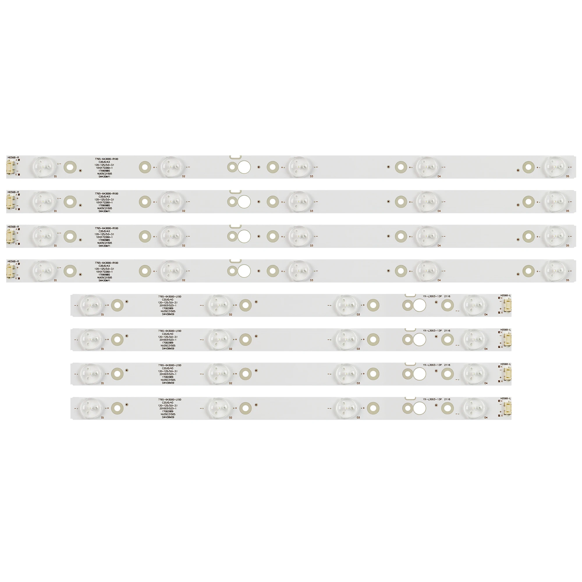 

LED Backlight Strip for CRH-A4330300104L6CNR CRH-A4330300105R6CN 303SW430039 38 43D3503V2W5C1B42718M 43D3503V2W4C1B33118M