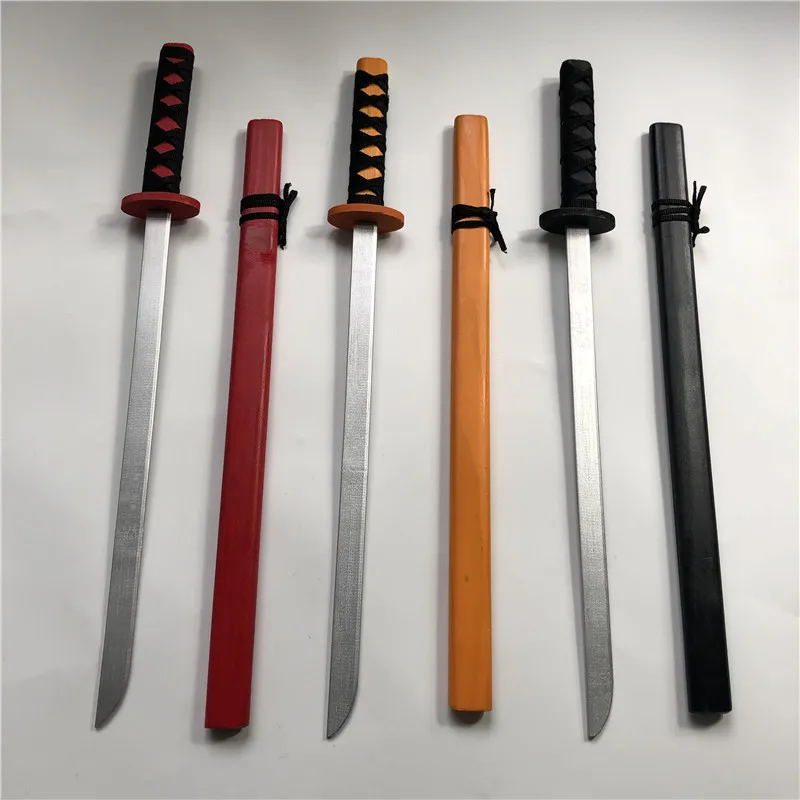 Wooden Cosplay Sword Mini Simulated Animation Prop Weapon Anime Katana Samurai Ninja Performance Props Gift Toys For Kids 73cm