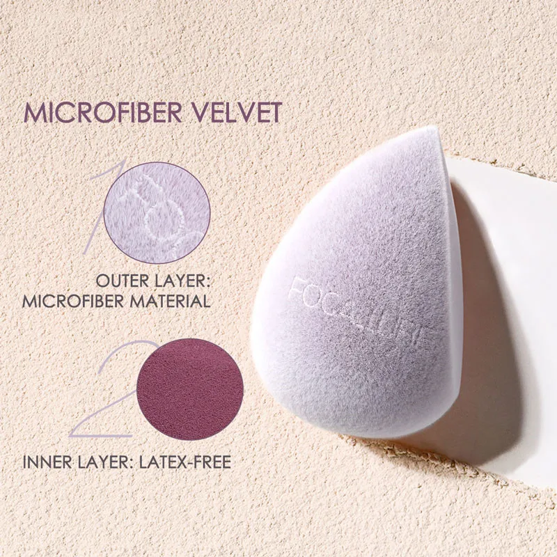 Professional Soft Cosmetic Puff Microfiber Velvet Powder Concealer Makeup Sponge Tool