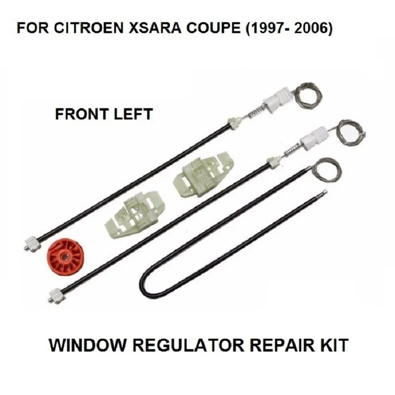 Kit de clipe de reparo de janela elétrica, para citroen xsara, quebra facial, regulador de janela, kit de reparo dianteiro esquerdo 1997-2006
