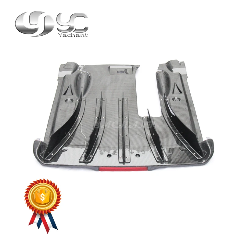 

Car-Styling Carbon Fiber Rear Diffuser Fit For 11-15 R35 GTR NI Style Rear Diffuser Underboard w/ Fog Lamp YC Design Fins Blade