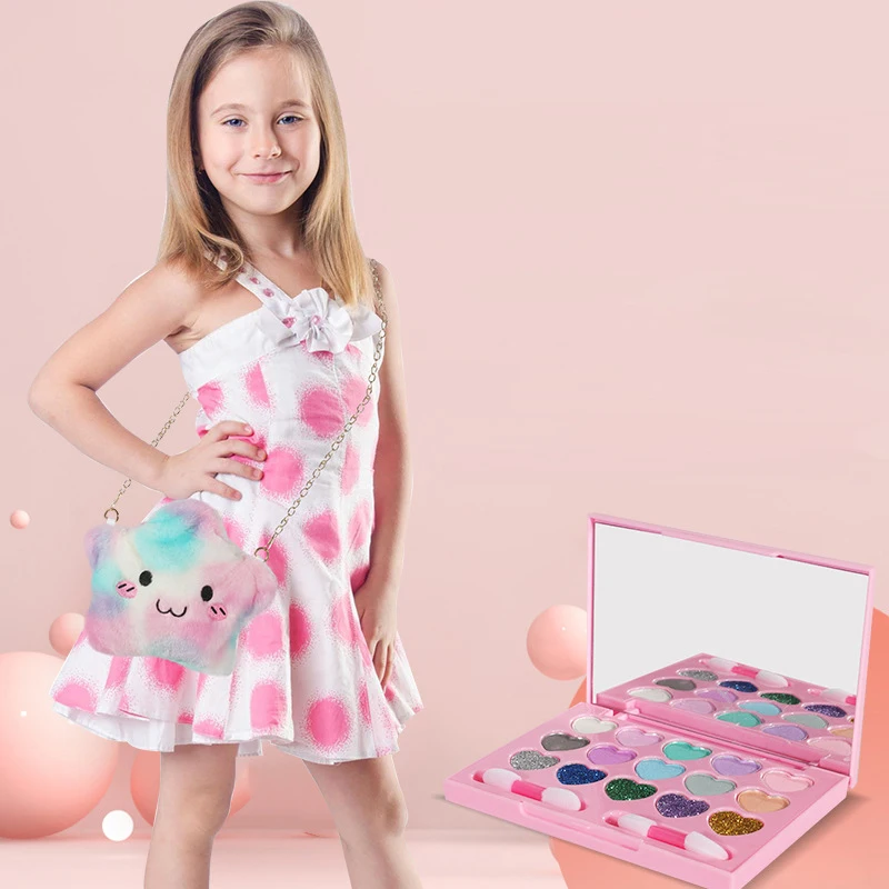 Fashion Kids Cosmetics Make Up Set Set di trucco per bambini lavabile sicuro scatola Princess Beauty fai finta di giocare giocattoli per bambina giocattoli per bambini