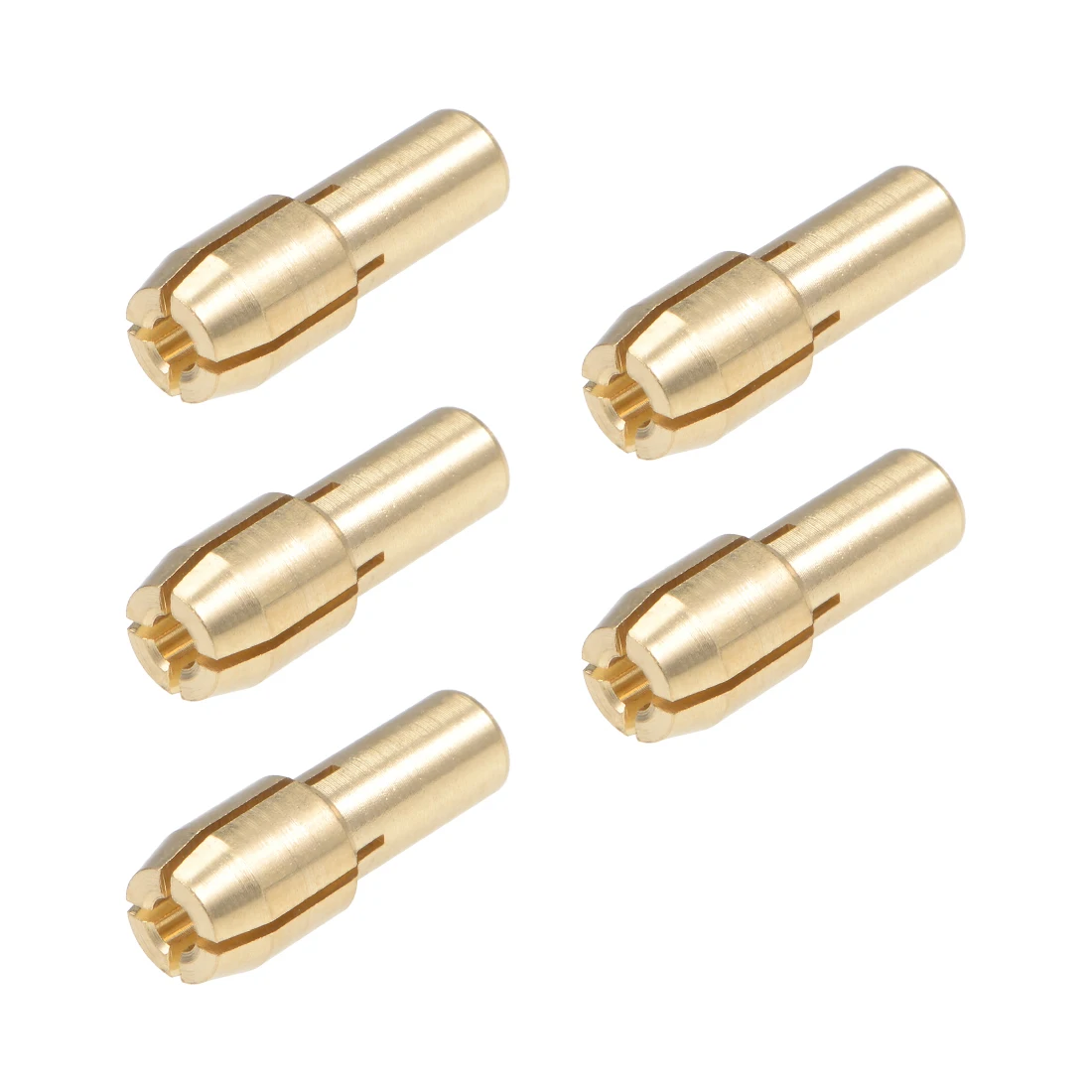 uxcell 5Pcs Brass Drill Chuck Collets Bits for Rotary Tools combined use with a Hand or Electric Drill ABS Wood Board