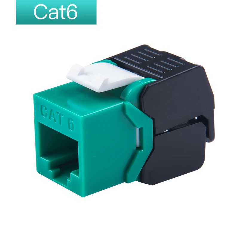 Gigabit Ethernet RJ45 CAT6 Colorful Keystone Jacks Toolless Type Network Modules Tool-free Connection 7 Colors For Optional