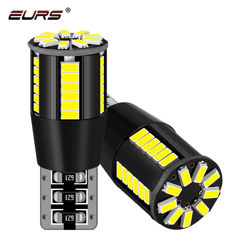 EURS 2PCS Led W5W T10 Car Led Signal Lamp 501 194 Bulbs 3014 39 SMD Clearance Lights Reading Lights Interior lights 6000K 12V