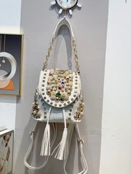 Zaino con strass donna 2021 new fashion perline diamante borsa a secchiello borsa a tracolla zaino casual borsa a tracolla a catena