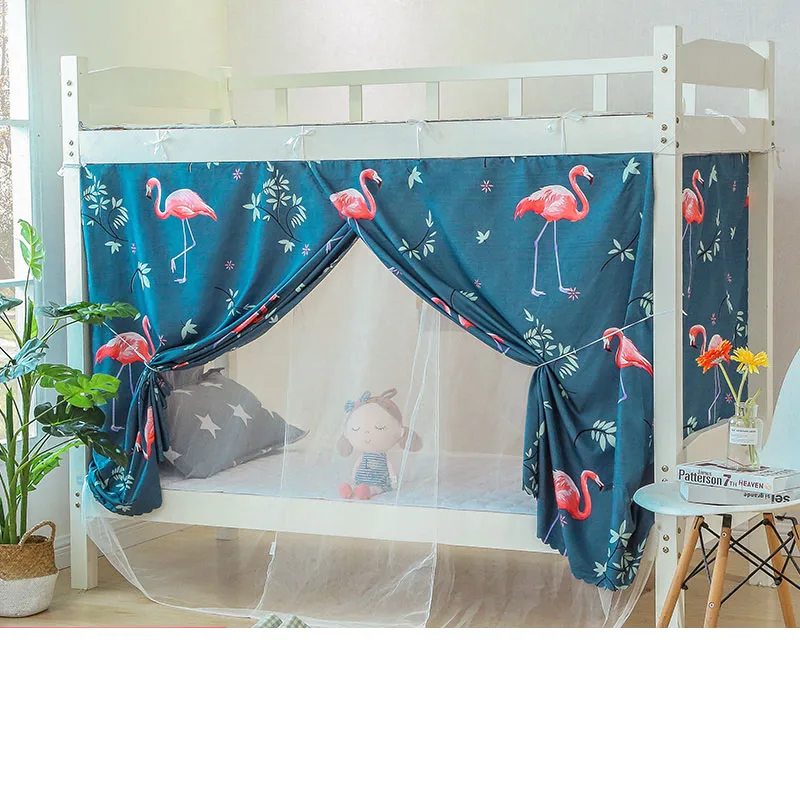 

Dual-purpose Integrated Bed Curtain Mosquito Net Student Dormitory Physical Single Bed Female Shading Upper Curtain Lower