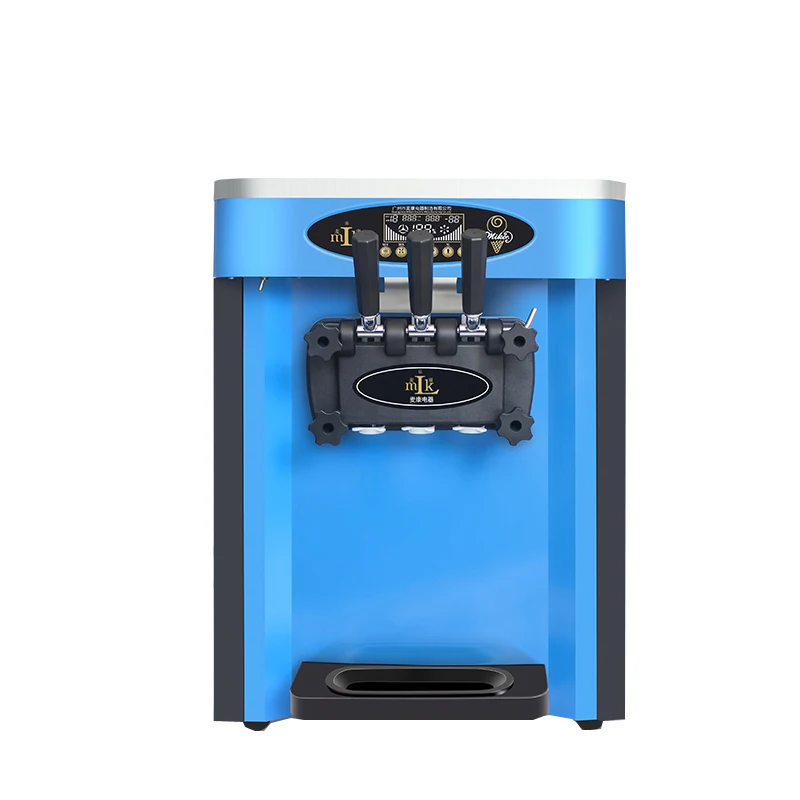 인기있는 휴대용 데스크탑 소프트 아이스크림 머신, 자동 소프트 아이스크림 자판기, 3 가지 맛