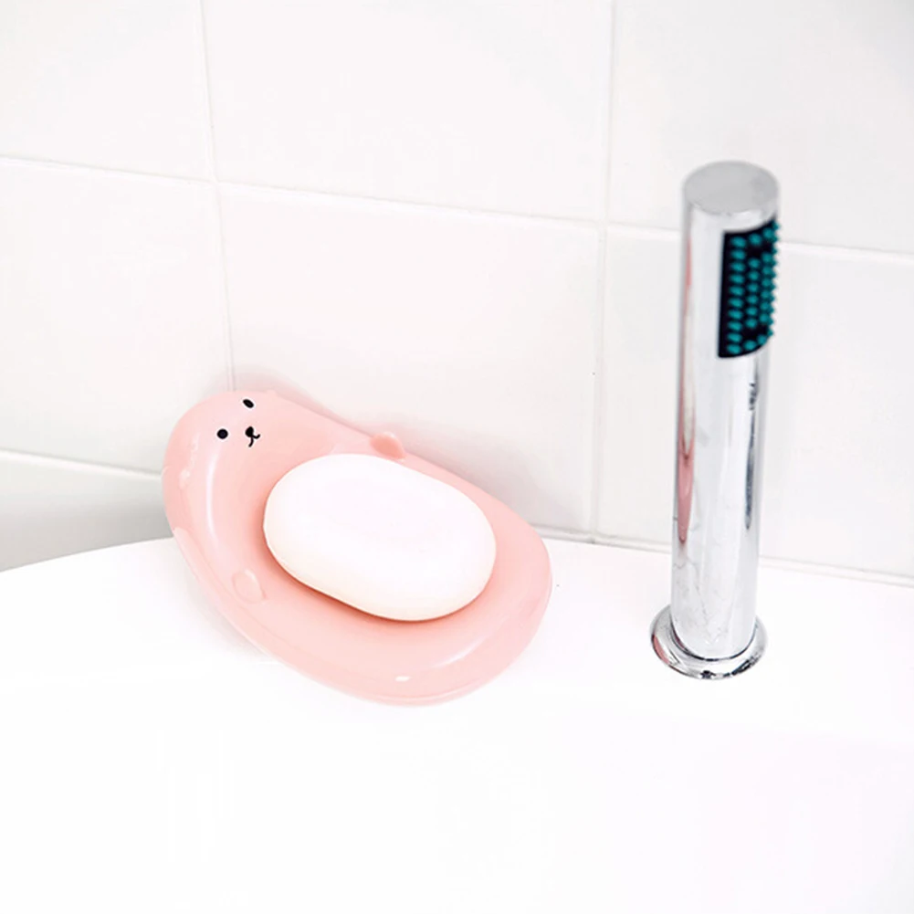 Porte-savon en forme d'animaux de dessin animé, plateau à vaisselle, boîte de douche pour bébé, porte-douche de bain, conteneur pour assiette de bain