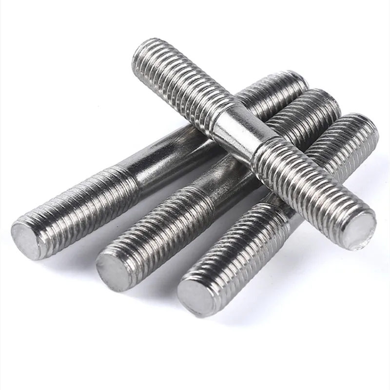 1/2PCS M6 M8 M10  304 Rod Double Thread Stainless Steel Screw Stud Screw Rod Stud Bolt  GB901 L=25-200mm