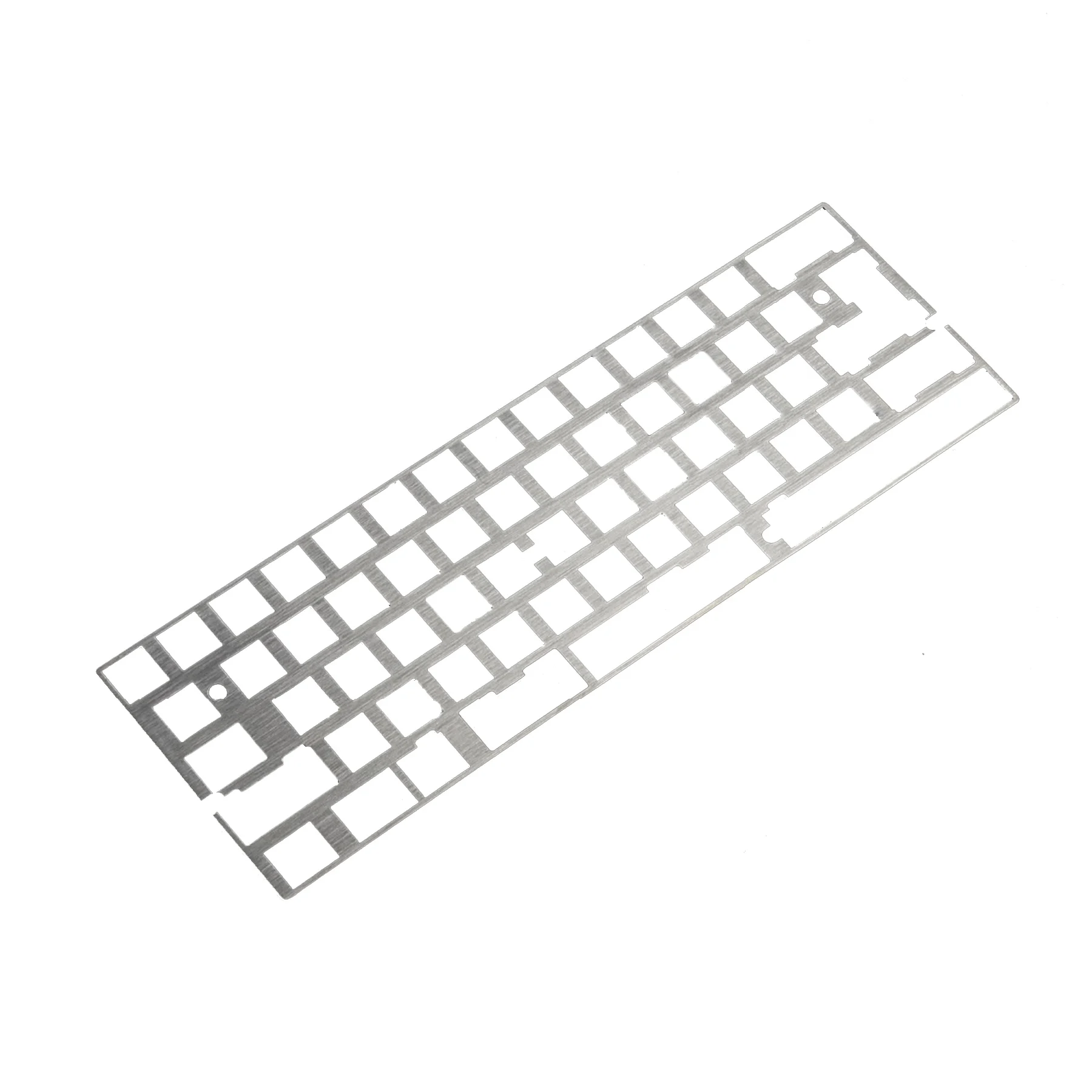 60% 61 64 diseño Alu Steel 2U 2.25U Placa de cambio para QMK GH60 DZ60 XD64 BM60 Bface Teclado mecánico YMD64 teclado para juegos