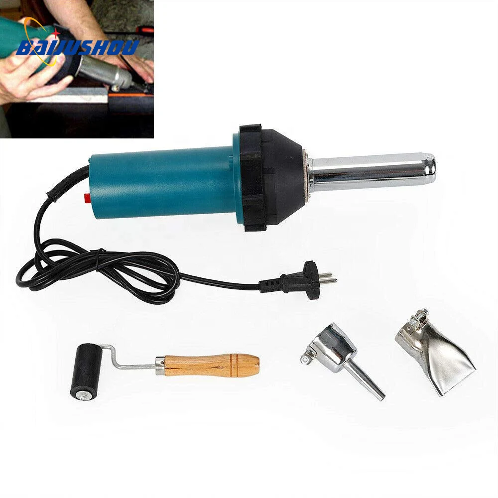 

220V Hot Air Guns Plastic Welding Torch Welder Heat Hot Tools Kit with Nozzle & Roller Welding Machine