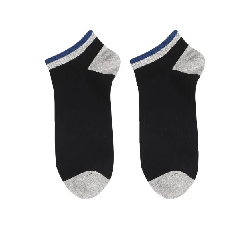 20 Pairs النساء الجوارب تنفس جوارب رياضية بلون قارب الجوارب مريحة القطن الكاحل الجوارب أبيض أسود السكري الجوارب