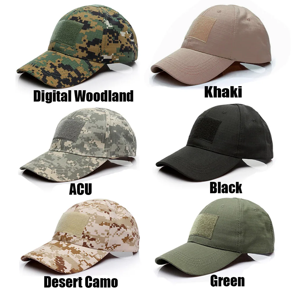 Adjustable Baseball Cap Tactical Summer Sunscreen Hat Camouflage Military Army Camo Airsoft Hunting Camping Hiking Fishing Caps