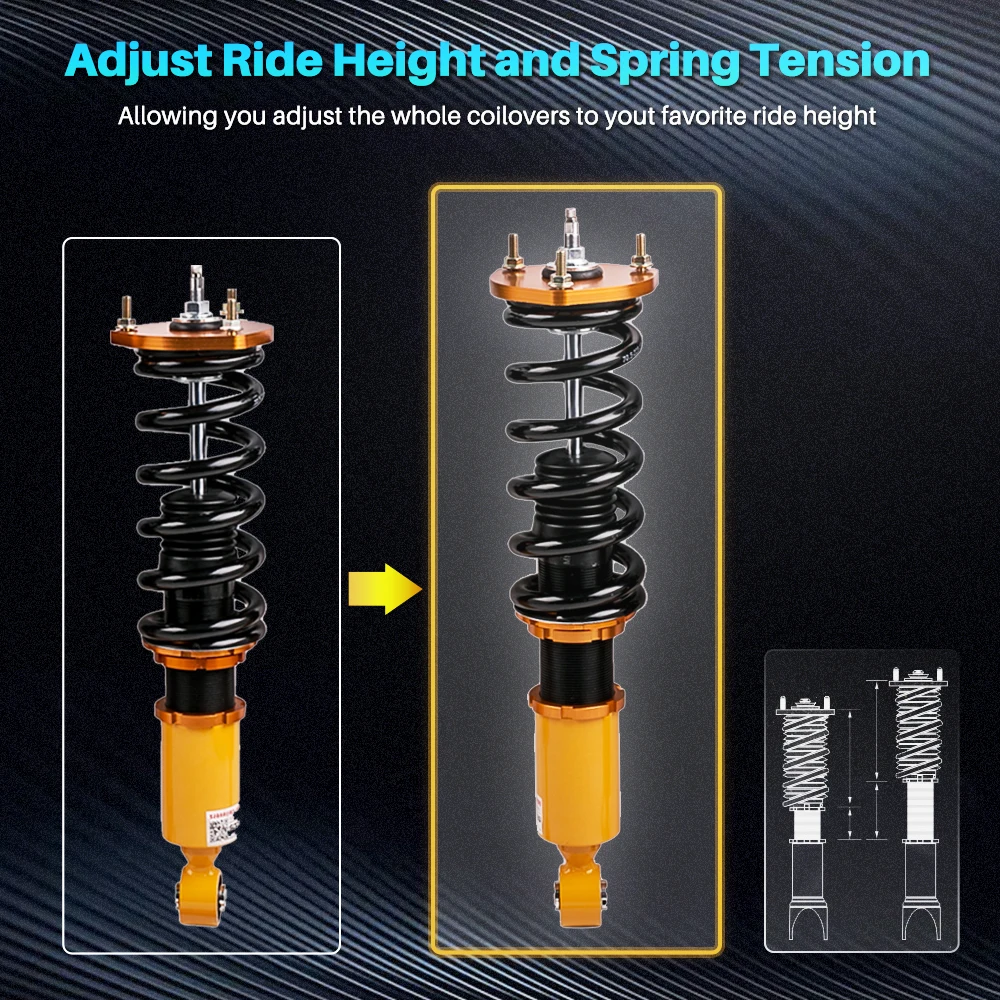 Coilovers Coil Struts Shock Suspension For Lexus IS300 IS200 1999-2005 24 Ways Adjustable Damper Height