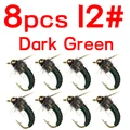 8pcs D green size 12