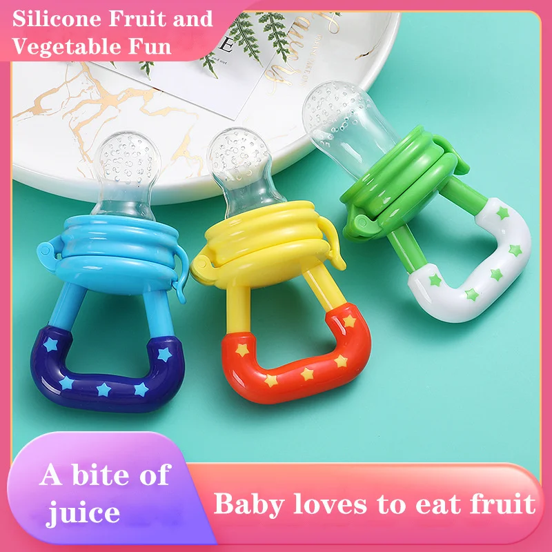 Baby Teether for Teeth Bebe Pacifier Fresh Food Feeder Babies accessories newborn Silicone Rice Cereal Fruit Bottle Squeeze