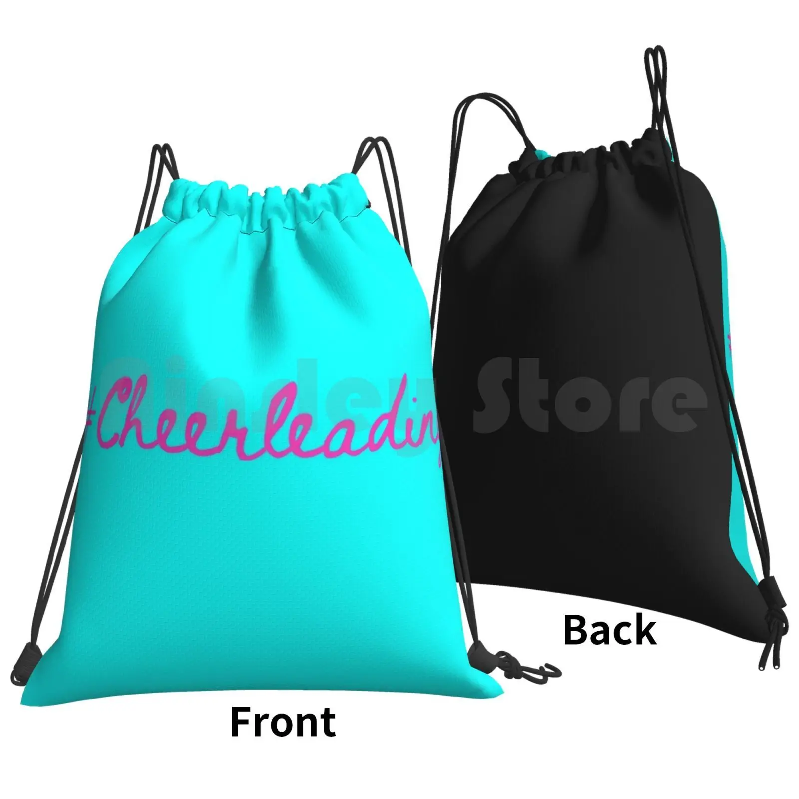 cheerleading Backpack Drawstring Bags Gym Bag Waterproof Cheerleading American Football Bobble Cheerleader Sports