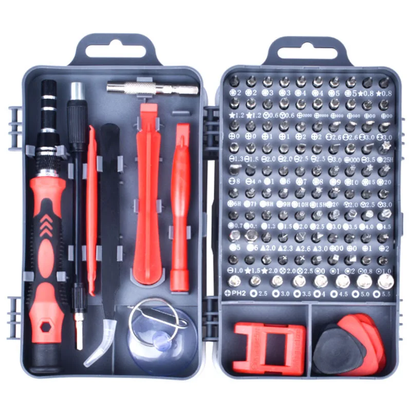 Kit de herramientas de reparación de cámara de teléfono, juego de destornilladores de precisión 115 en 1, brocas magnéticas Torx hexagonales, multiherramientas aisladas