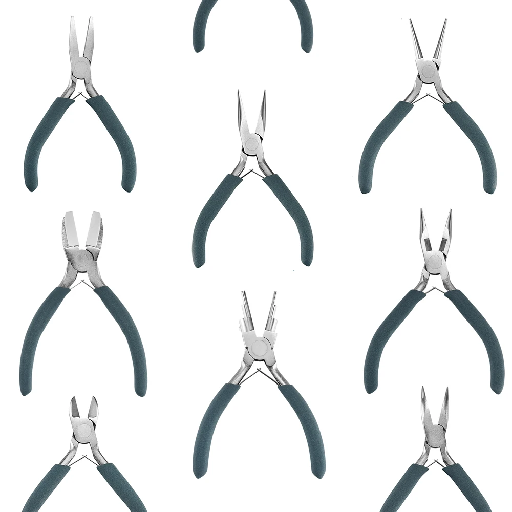 12 Kinds Stainless Steel Pliers High Quality Anti-slip End Cutting Wire Hand Tools Pliers For DIY Jewelry Making Accessories Set