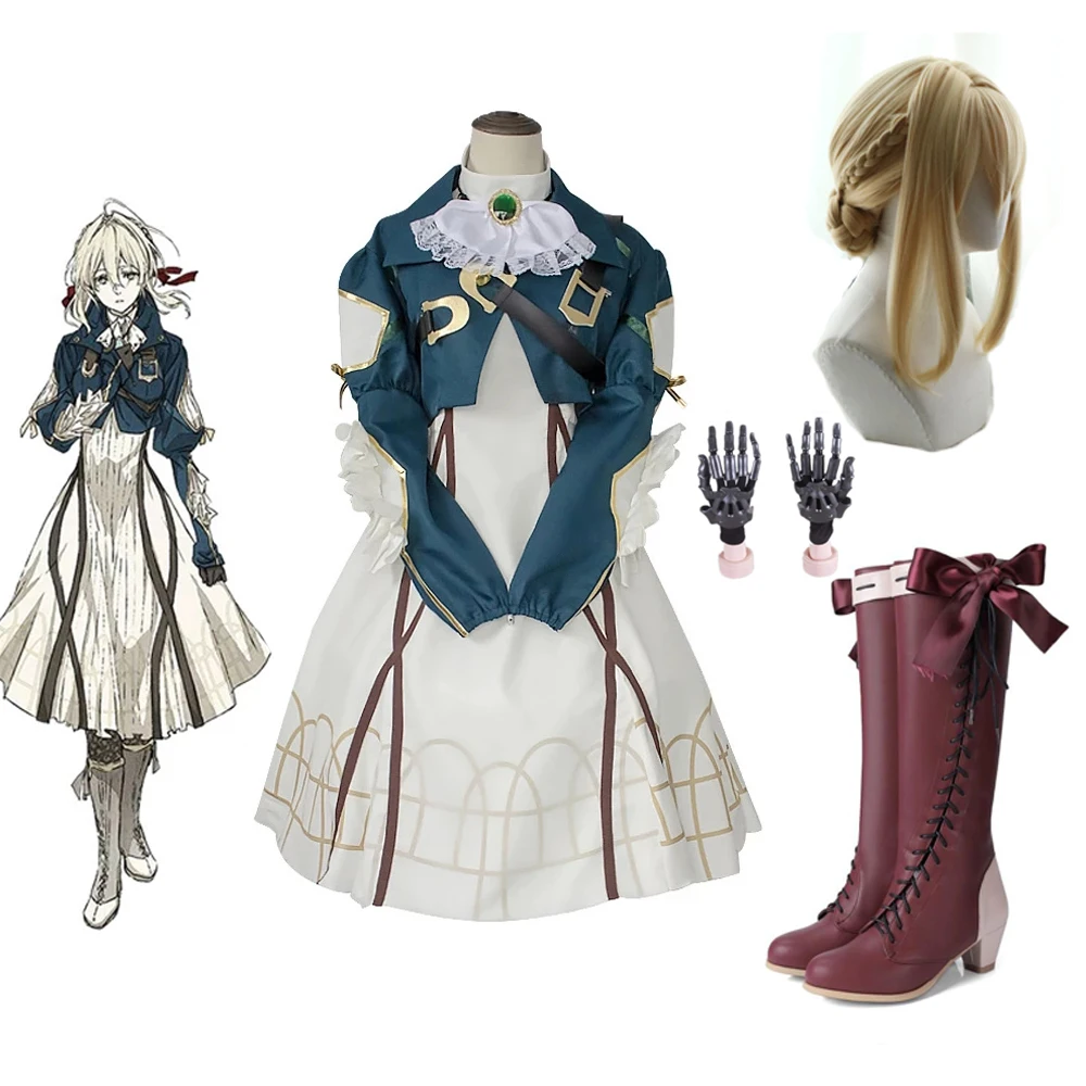 

Anime Violet Evergarden Cosplay Violet Evergarden Costume Fancy Dress Adult Costumes Full Set Outfit Women Girl Halloween Party