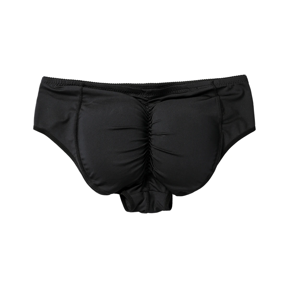 Cuecas pretas acolchoadas masculinas, plus size, aumentar o bumbum, roupa interior sexy