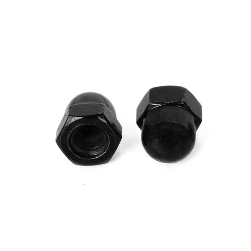 Acorn NUT M3 M4 M5 M6 M8 M10 M12 สีดำไนล่อนพลาสติก CAP NUTS ตกแต่ง Acorn NUT NL09 DIN1587 roHS คุณภาพสูง