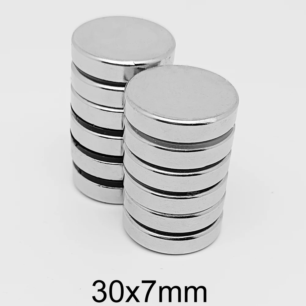 1/2/5/10PCS 30x7 Big Round Powerful magnets 30mm X 7mm Neodymium Magnet Dics 30x7mm N35 Permanent NdFeB Magnet Srtong 30*7 MM