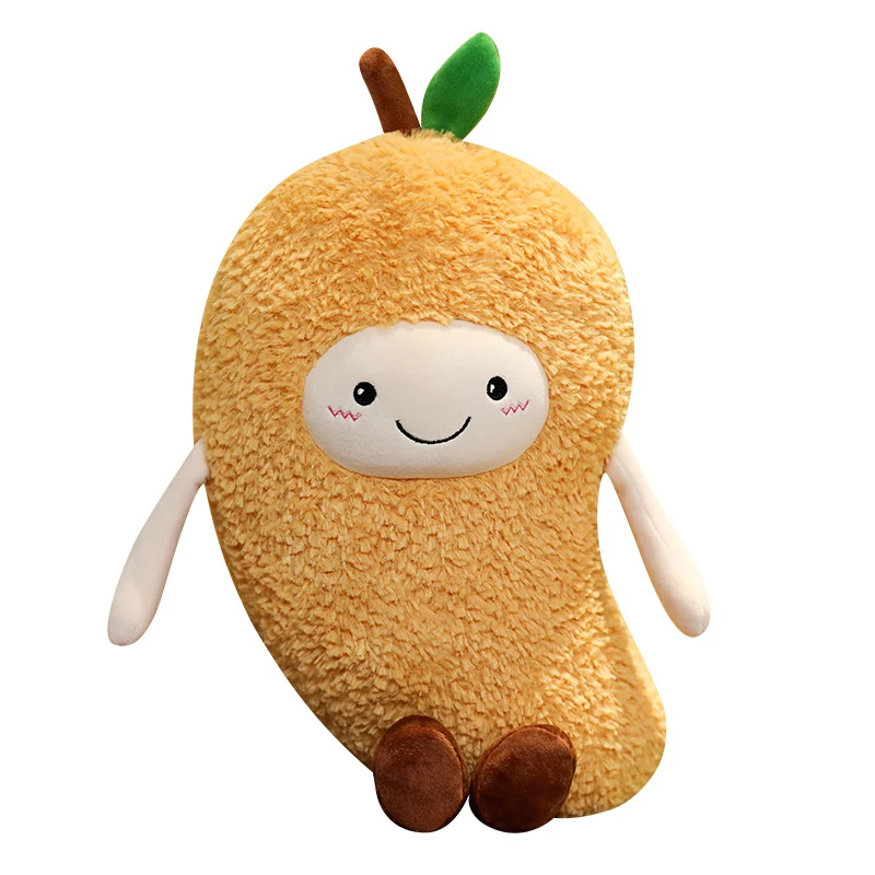 Kawaii Cartoon Aubergine Mango Aardbei Peper Peer Omelet Speelgoed Voor Kinderen Fruit Zachte Pluche Kussen Kids Gevulde Doll Gift