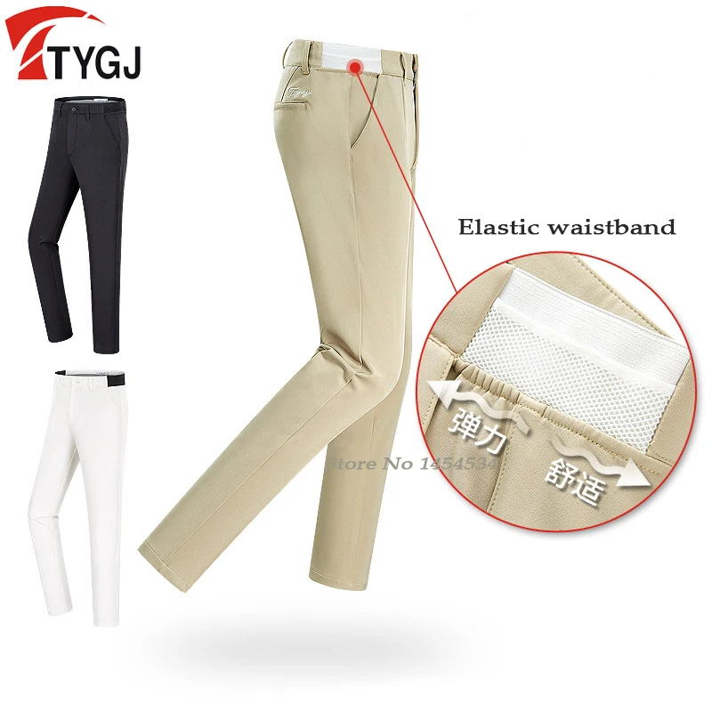 Add Thick! Spring Sportswear Clothes Men Waterproof Trousers Slim XXL Male Autumn Golf/Tennis Long Pants High Elastic Breathabie