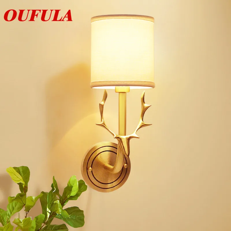 

WPD Indoor Wall Lamps Fixture Brass Modern LED Sconce Contemporary Creative Decorative For Home Foyer Corridor Bedroom