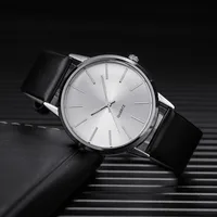 2025 hommes montres haut de gamme de luxe bracelet en cuir marron Quartz montre-bracelet hommes décontracté Simple montre-bracelet mâle horloge Reloj Hombre 3
