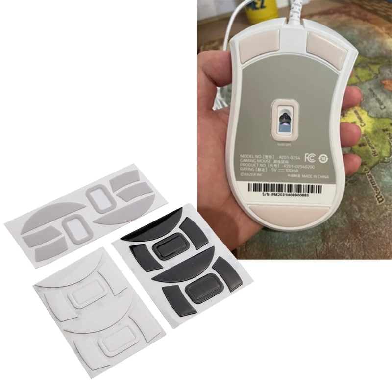 Maus Skates Pads 2Pack Abgerundet Gebogen Kanten Maus Feet Ersatz für DeathAdder Ätherisches Maus