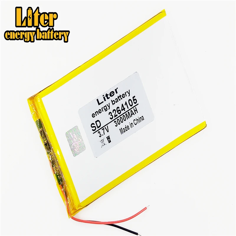 3264105 3065105 3.7V 3000mah Lithium polymer Battery with Protection Board For 7 inch Tablet PC