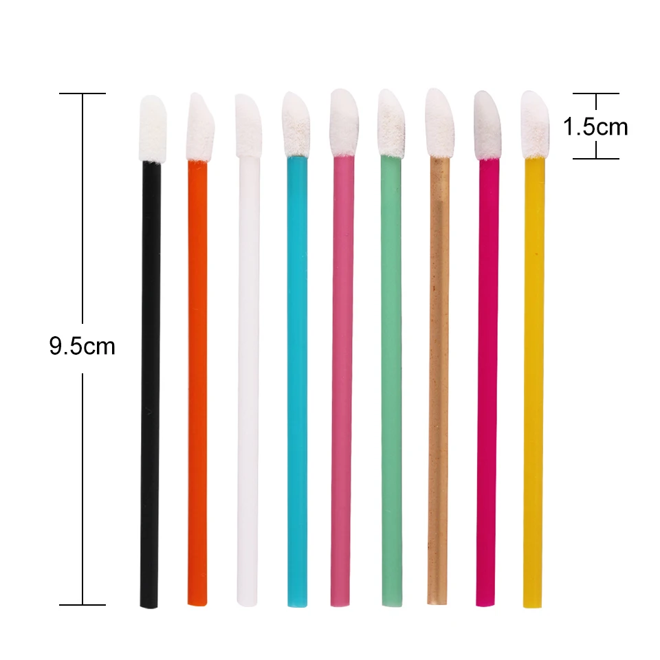 Newcome 50/100 pçs escova labial descartável limpeza batom rímel varinhas aplicador pincéis labiais gloss ferramentas de maquiagem