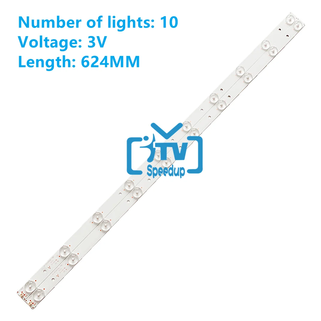 

2pcs LED Backlight strip 10 lamp For HKC 32'' TV 3BL-T6254102-21 22 H32DB3500 H32PB1800