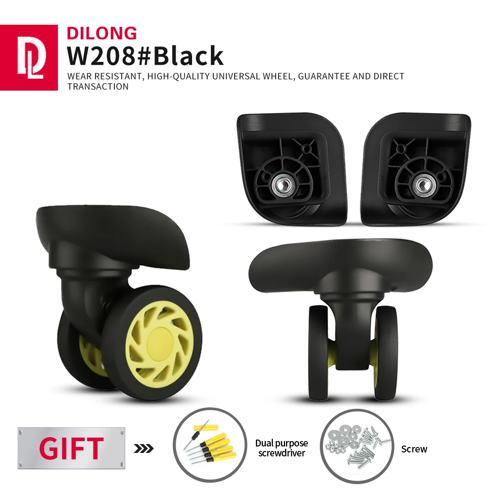 

DILONG W208 Trolley suitcase wheels accessories repair suitcase wheel luggage password box universal replacement casters