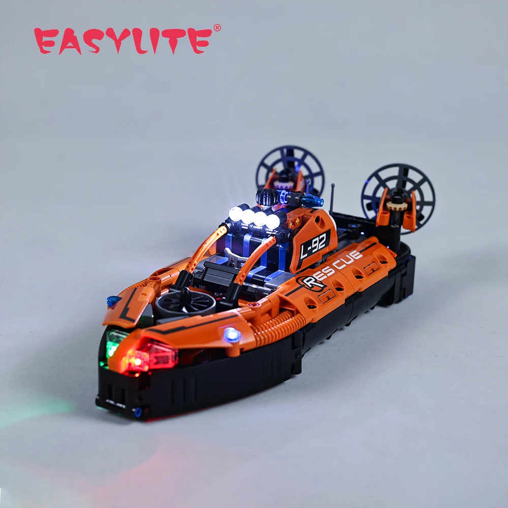 

EASYLITE LED Lighting Kit For Rescue Hovercraft 42120 Building Blocks Collectible Only Light Set Not Include Bricks