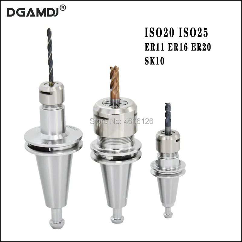 ISO Engraving machine fixture ISO20 ISO25 er11 er16 er20 SK10 Siamese tool holder，for CNC machining center milling