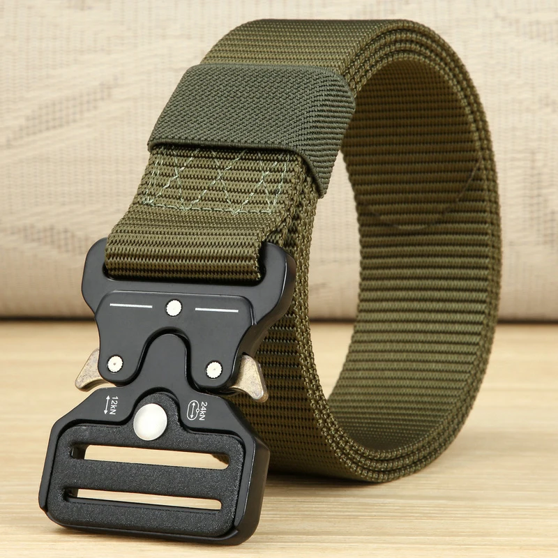 Men\'s Tactical Belt Quick Release Metal Buckle Nylon Belt Training Equipment Belt Sports Accessories Shipped within 24 hours