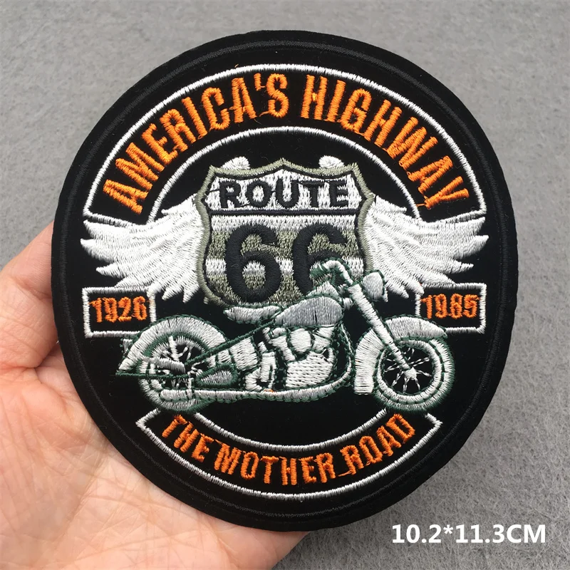 Live To Ride Punk Eagle Embroidered Patches on Clothes Iron on Patches for Clothing Jacket Badge DIY Biker Appliques Stirpes
