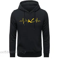 Hoodies moda caça submarina batimentos cardíacos evolução do mergulhador fishinger topos teeharajuku streetwear hoodies camisolas